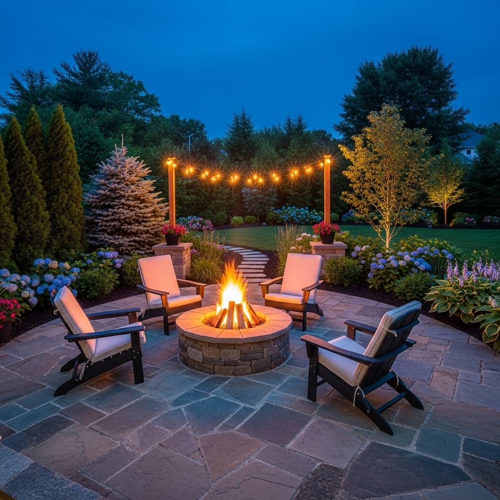 Stone Patio & Fire Pit